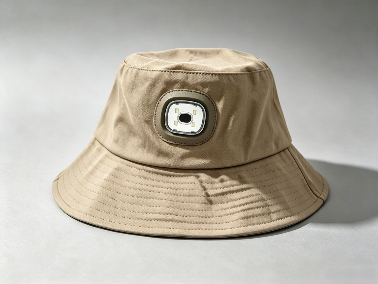 LED bucket hat brown