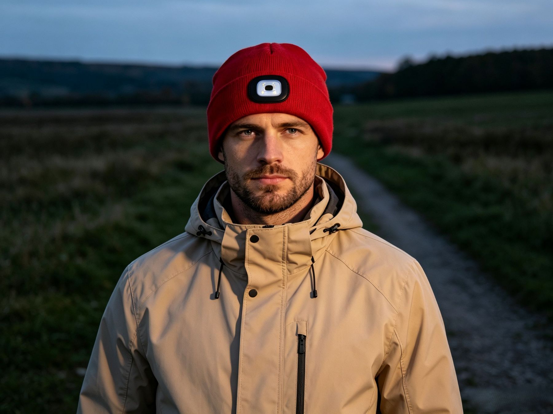 Red LED Beanie