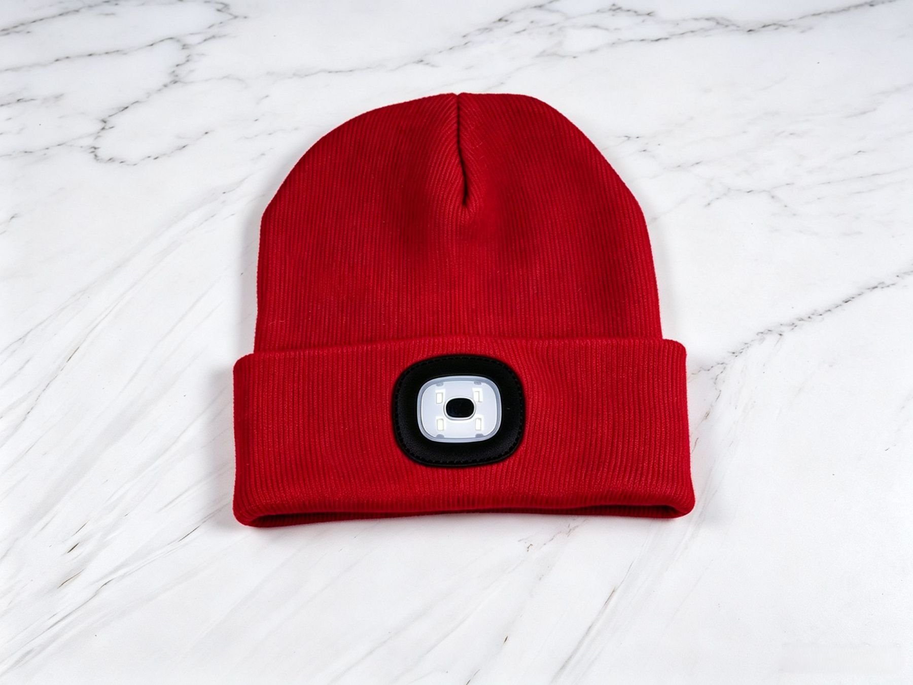 Red LED Beanie1